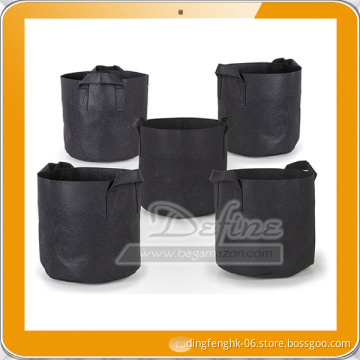 5-Pack 7 Gallon Aeration Felt Fabric Garden Pots Grow Bag